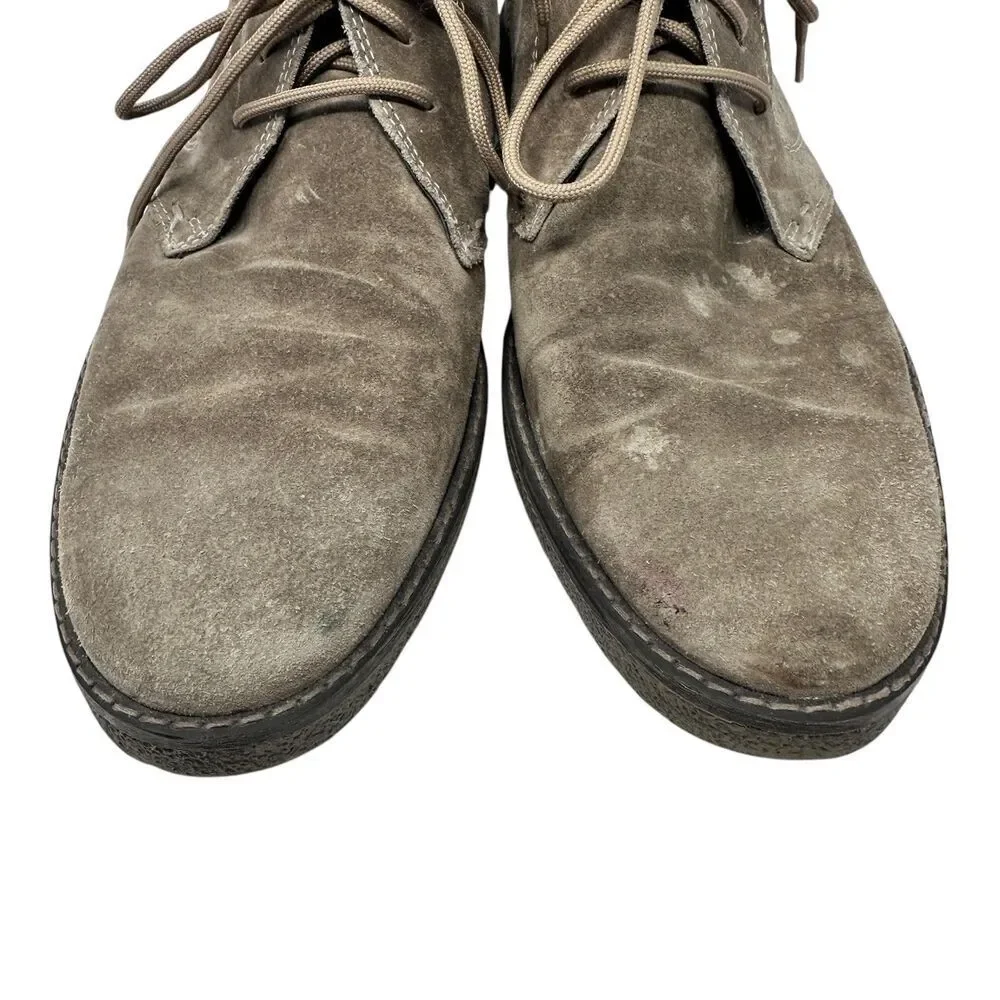 1901 Made in Italy Men's Grey Suede Shock Absorber Lace Up Chukka‎ Boots 44 (10)